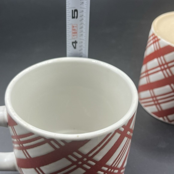 2023 Hearth and Hand Magnolia Plaid Merry Christmas Good Tidings Mug Set 2 Red - Picture 5 of 6